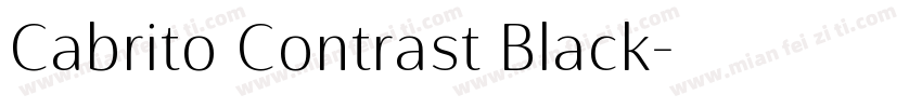 Cabrito Contrast Black字体转换